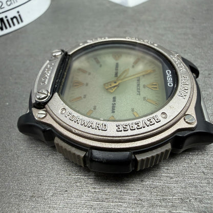 Casio Twincept ABX-60 Watch Men 44mm Ana Digi Black Silver Alarm Chrono PARTS6