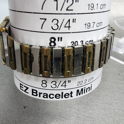 Wittnauer Tank Watch Men 24mm Black Dial Gold Tone Rectangle 8T2307 9782 PARTS11