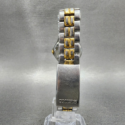 Seiko Sports 50 Watch Women 25mm Silver Dial Two ToneRound 7N820261 New Battery7
