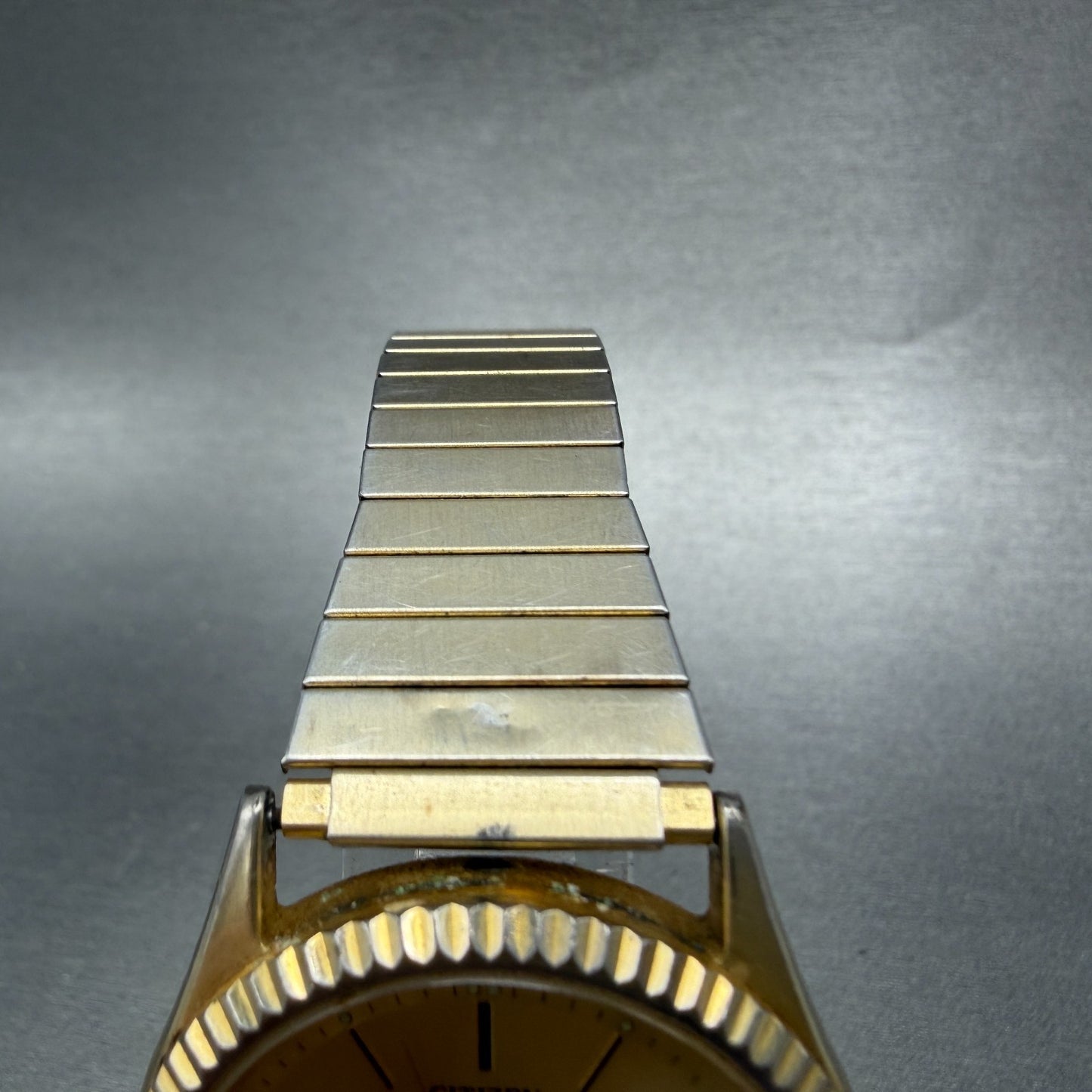 Citizen CQ President Watch Men 35mm Champagne Dial Gold Tone Daydate PARTS VTG5