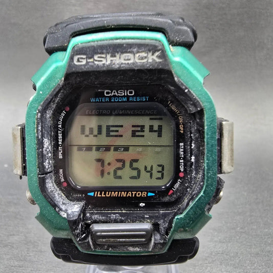 Casio G-Shock DW-8150 Watch Men 47mm Black Green Slot Machine Alarm New Battery0