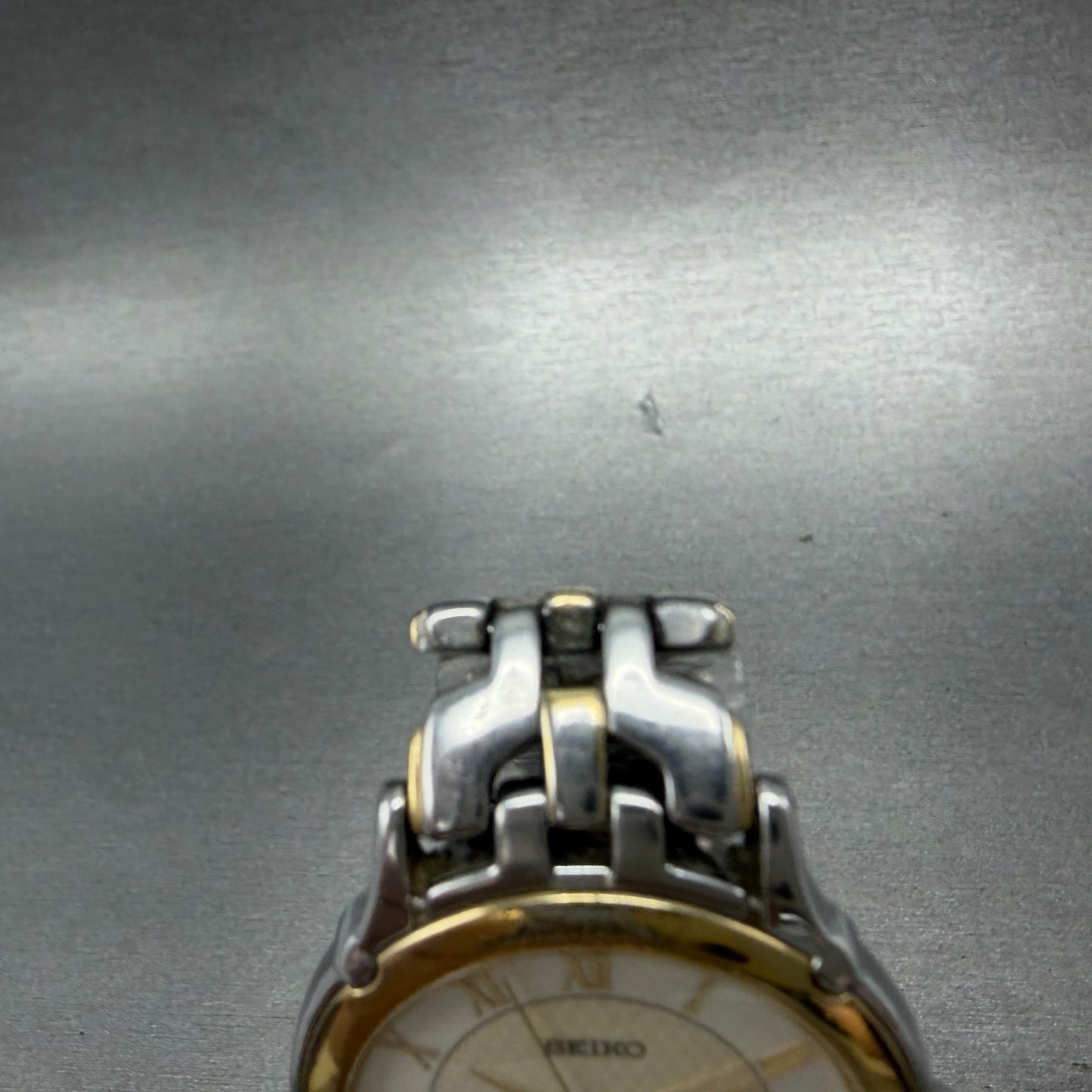 Seiko Dolce Watch Men 32mm Cream Dial Two Tone Round 8J41-6070 New Battery4