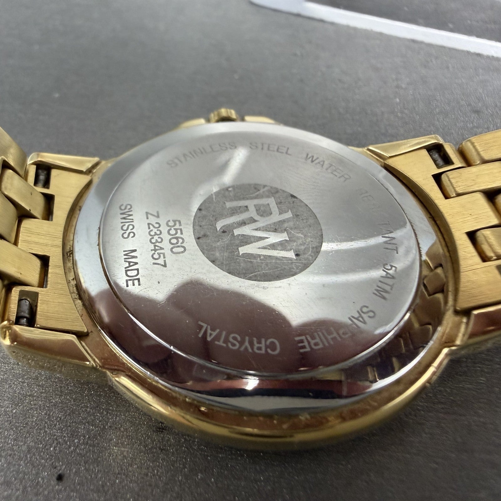 Raymond Weil Tango Watch Men 36mm Cream Dial Gold Plated Date New Battery 55608