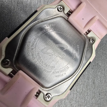 Casio Baby-G BGA-200 Watch Women 36mm Pink Black Chrono Alarm Square New Battery10