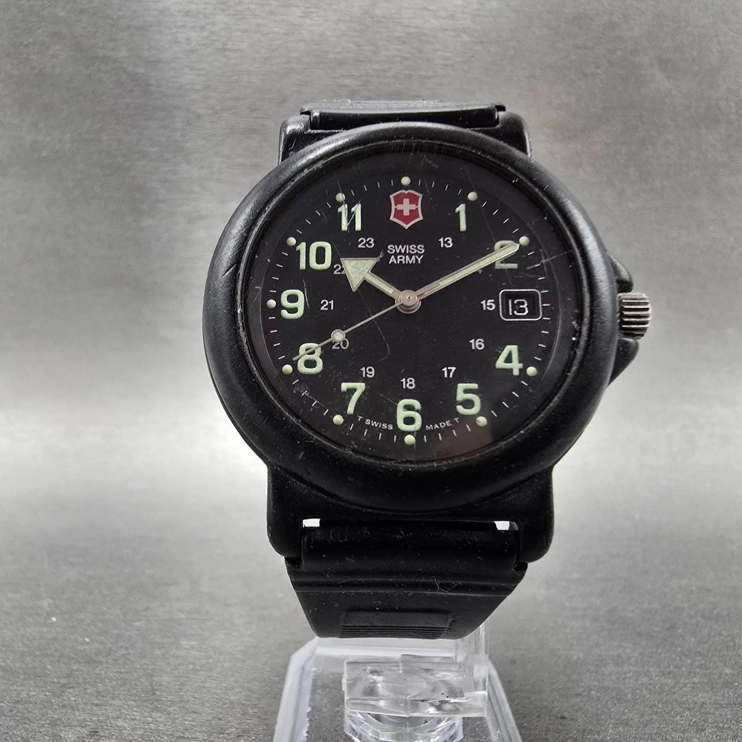 Victorinox Swiss Army Renegade Watch Men 38mm Black Dial Black Tone Date PARTS6