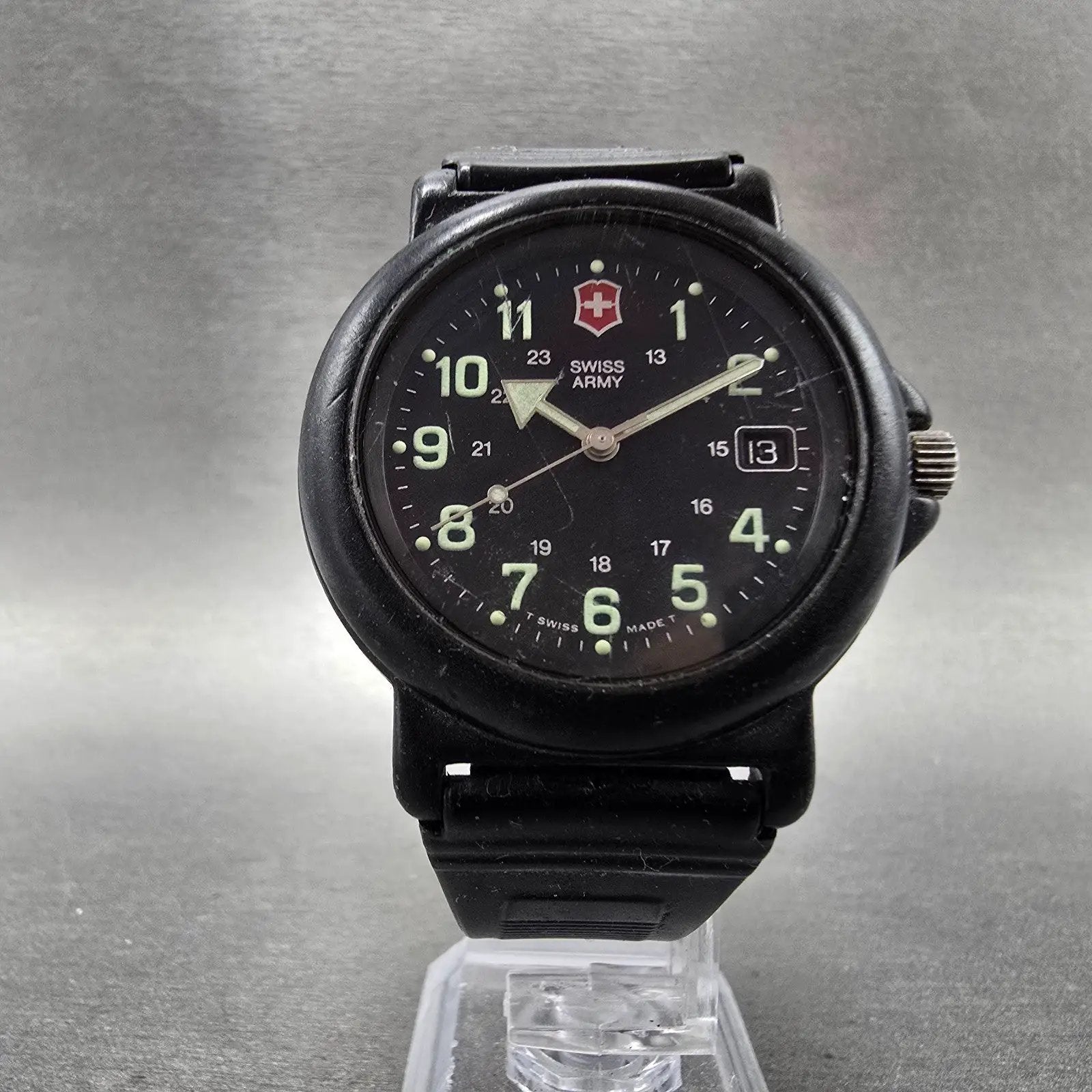 Victorinox Swiss Army Renegade Watch Men 38mm Black Dial Black Tone Date PARTS6
