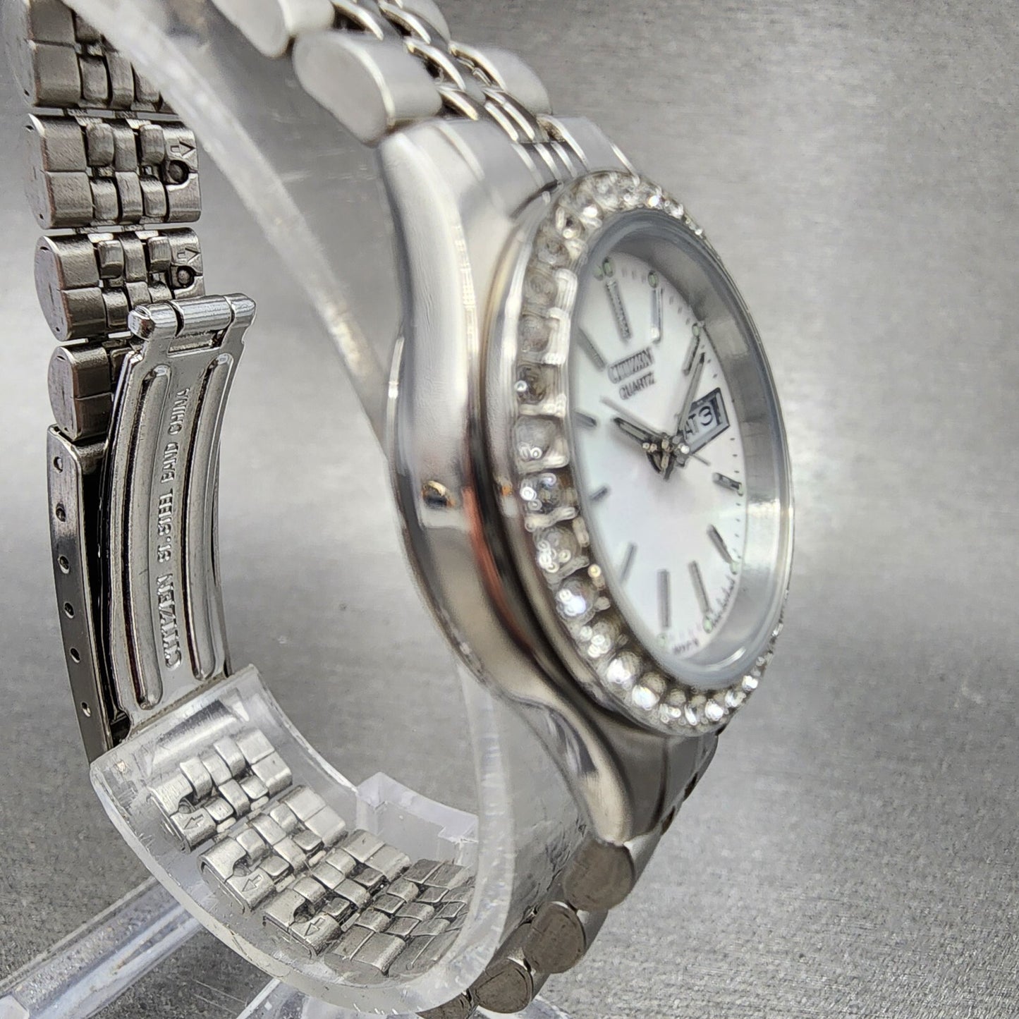 Citizen Watch Women 26mm MOP Dial Steel Daydate Crystal Bezel New Battery3