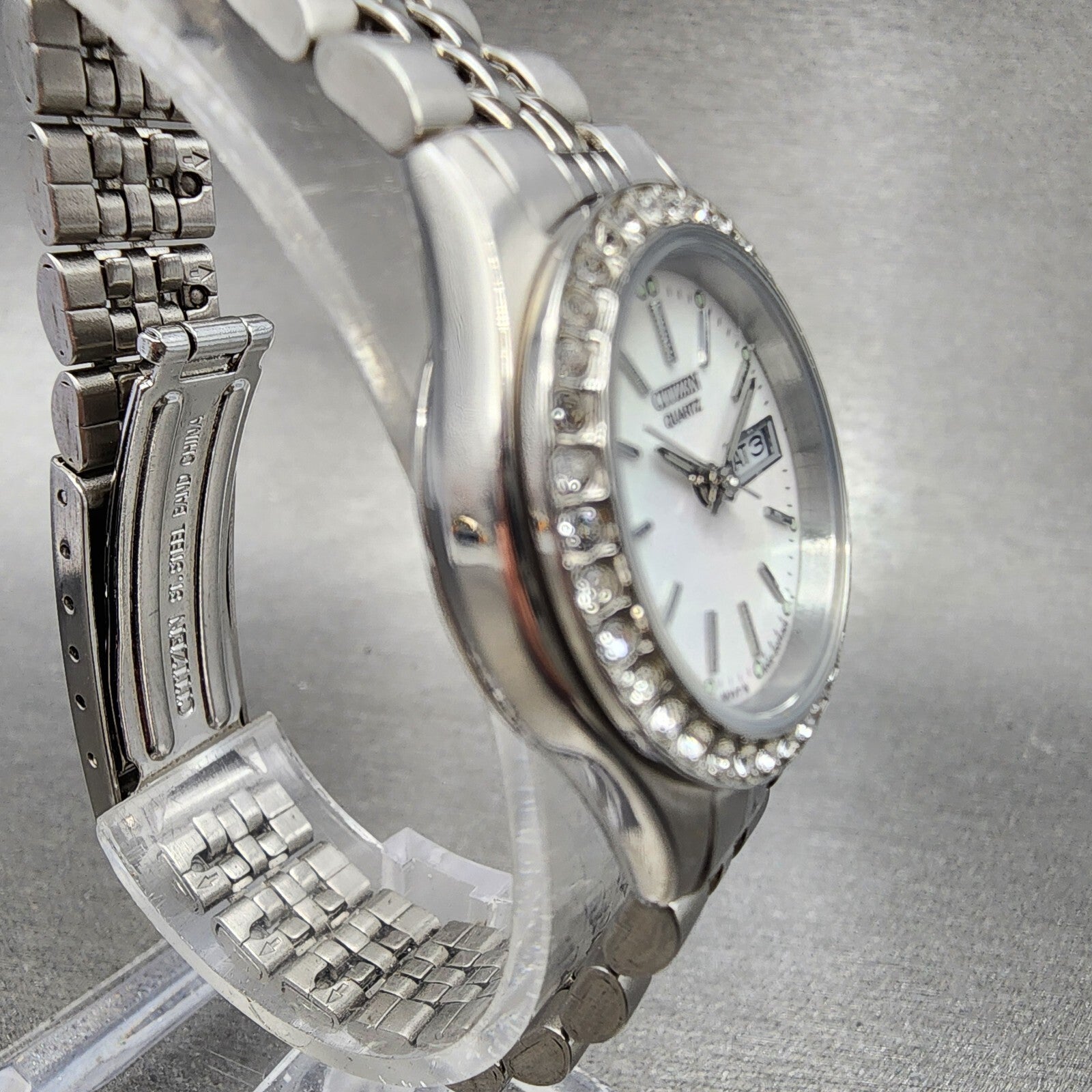 Citizen Watch Women 26mm MOP Dial Steel Daydate Crystal Bezel New Battery3