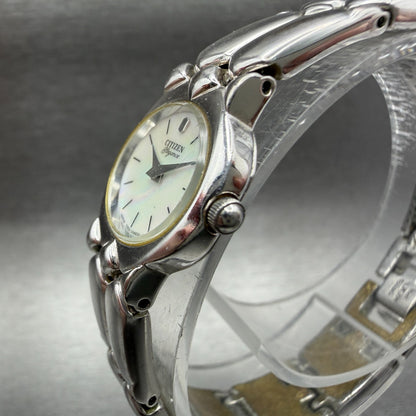 Citizen Watch Women 17mm MOP Dial Silver Tone Round 2200-241991 New Battery VTG2