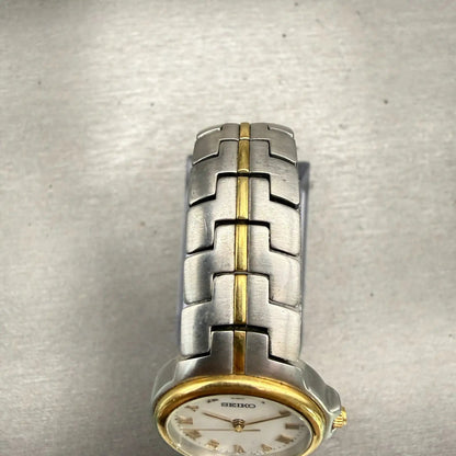 Seiko Watch Women 25mm White Dial Two Tone Round 1N01-H968 New Battery Vintage4