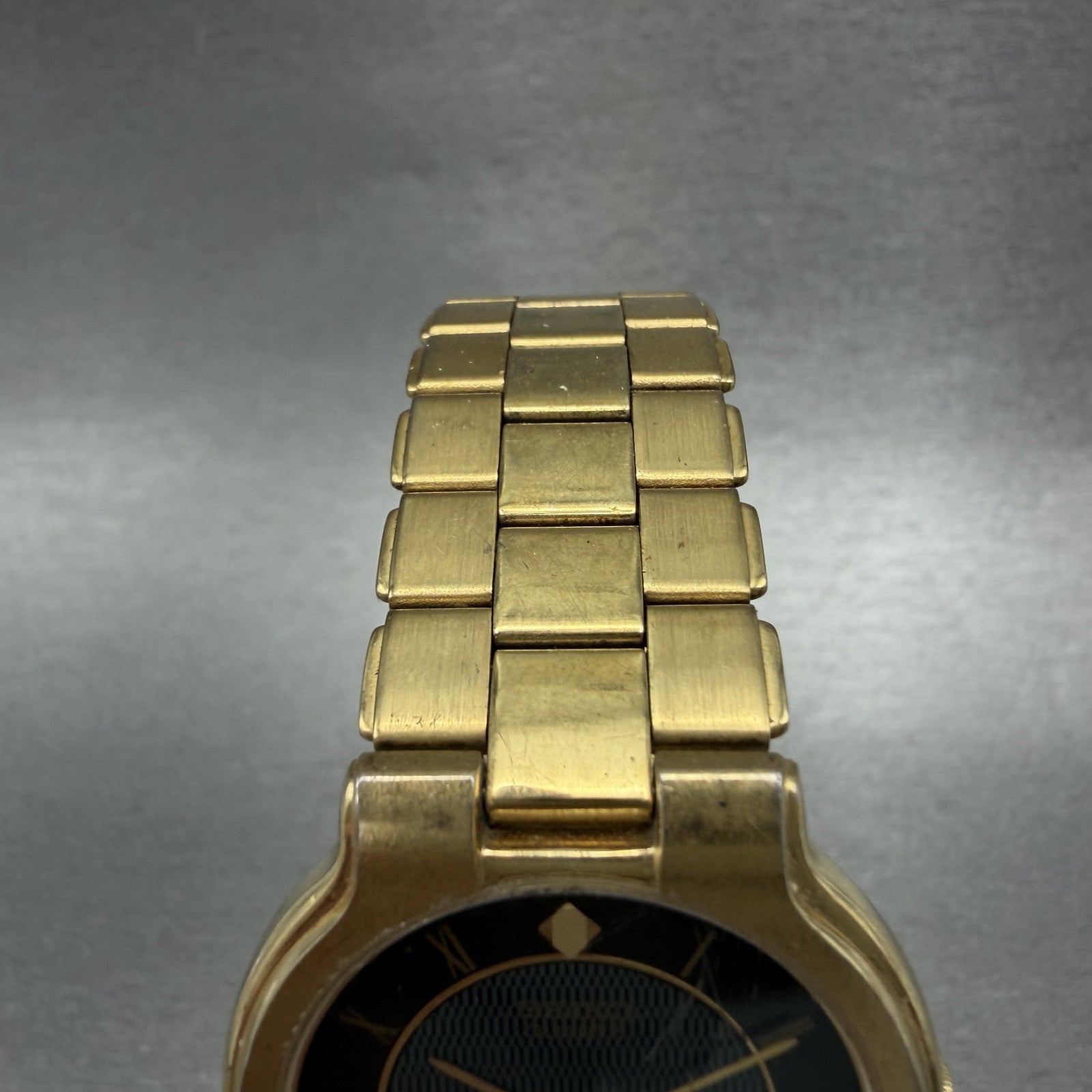 Seiko Watch Men 33mm Black Dial Gold Tone Date Round 5Y391029 New Battery4