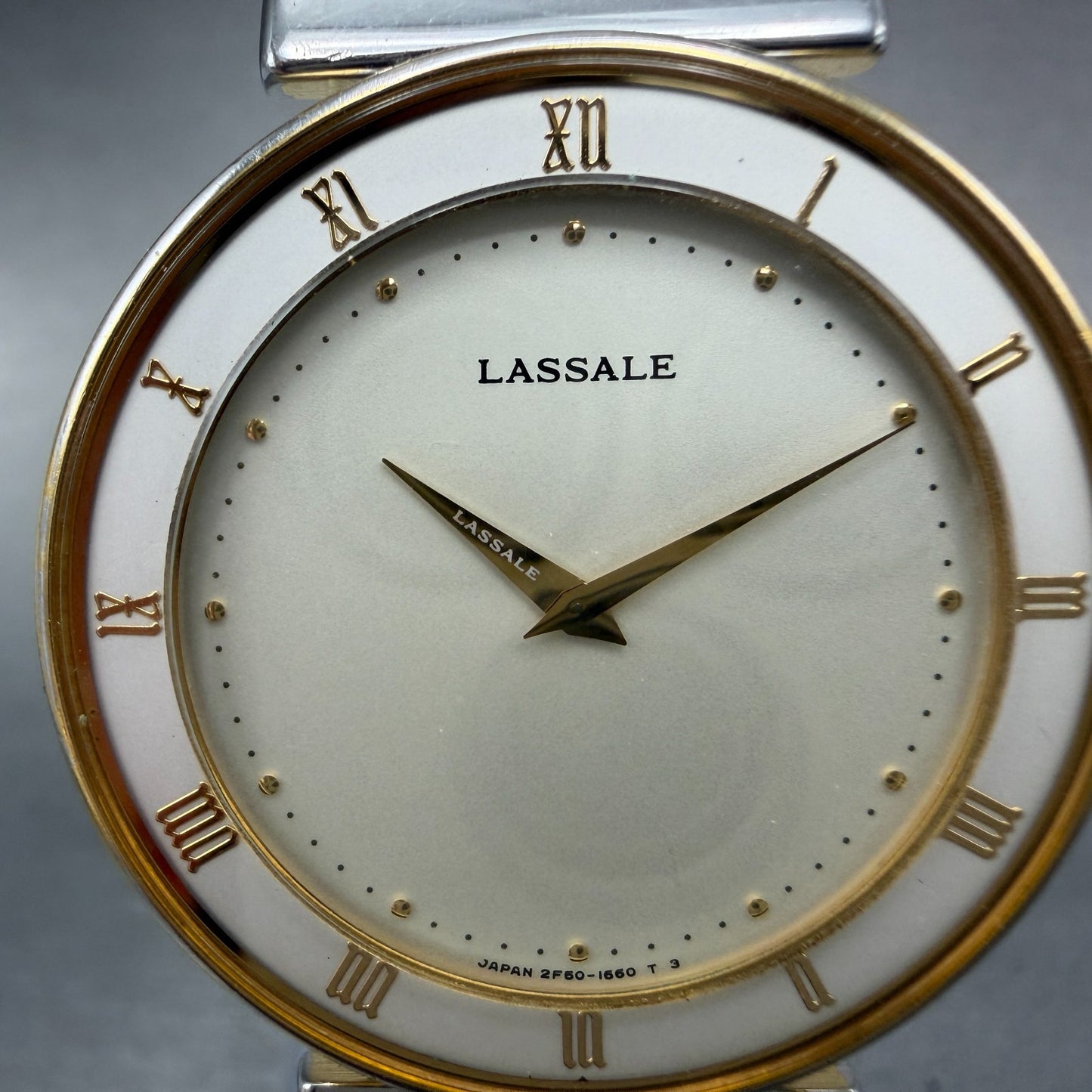 Seiko Lassale Watch Unisex 32mm White Dial Two Tone Round 2F50-0360 New Battery1