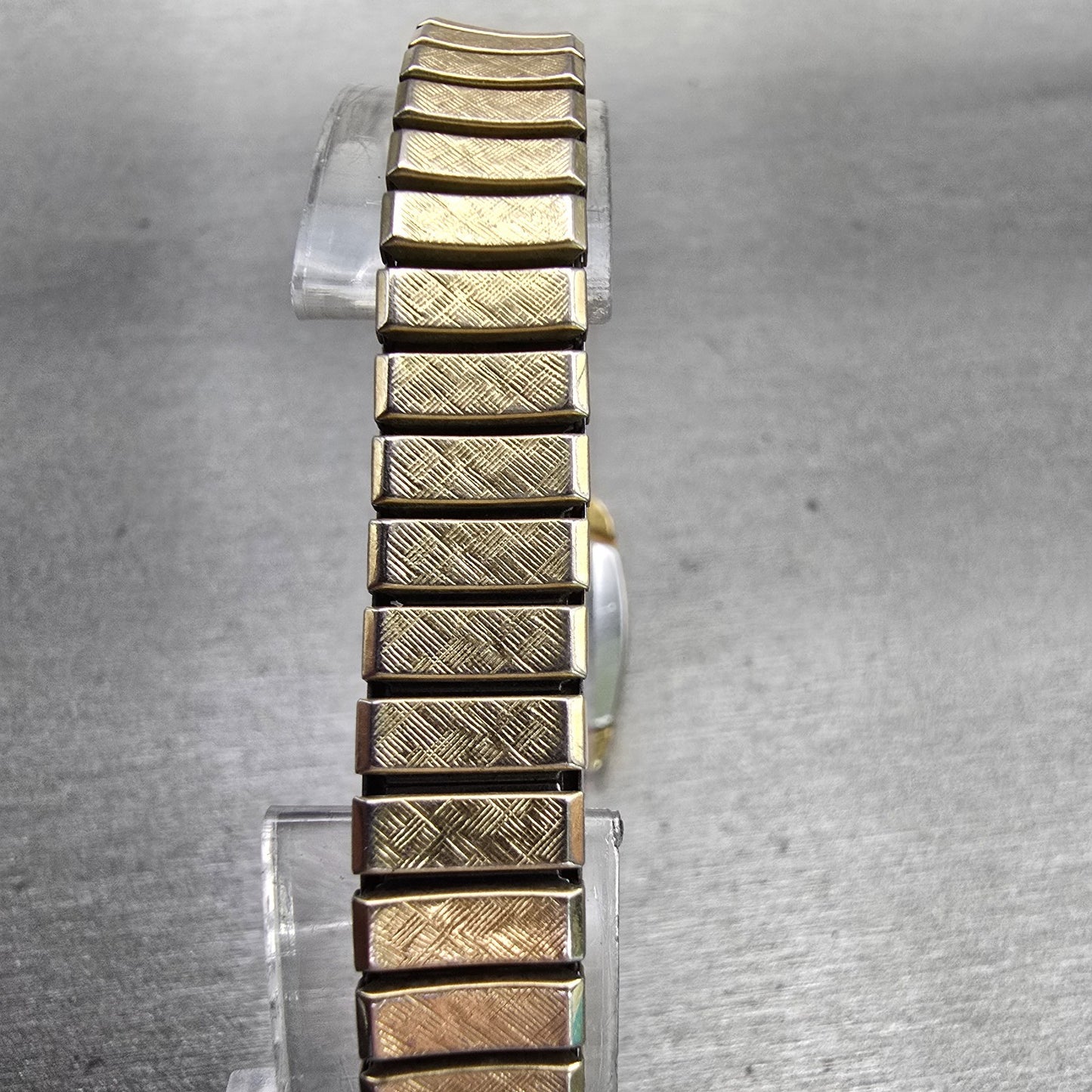 Seiko Watch Women 17mm Bronze Dial Gold Tone Rectangle 11-3499 Vintage Works7