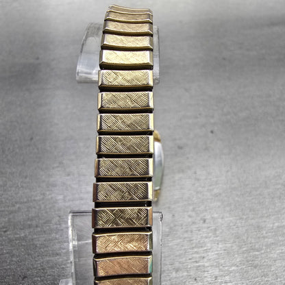 Seiko Watch Women 17mm Bronze Dial Gold Tone Rectangle 11-3499 Vintage Works7