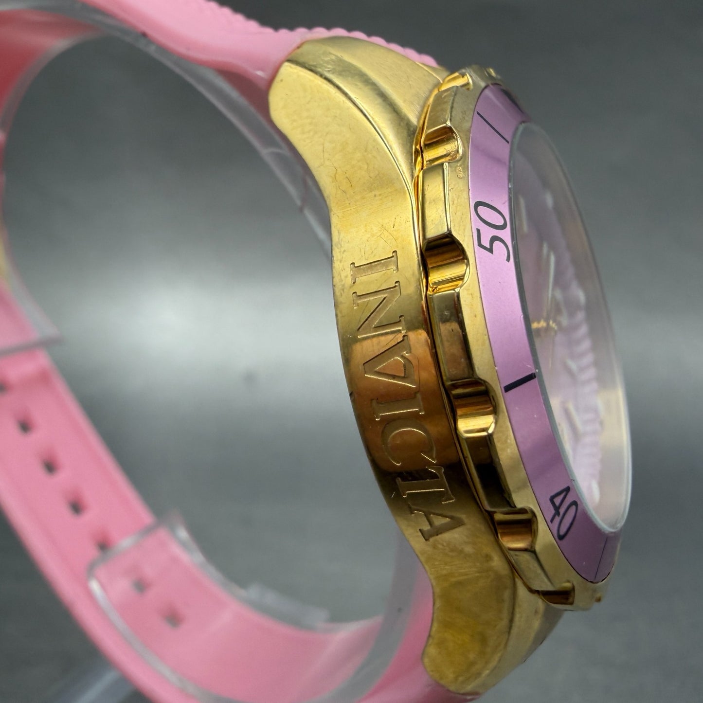 Invicta Angel Dive Watch Women 38mm MOP Dial Gold Tone Round 23744 New Battery3