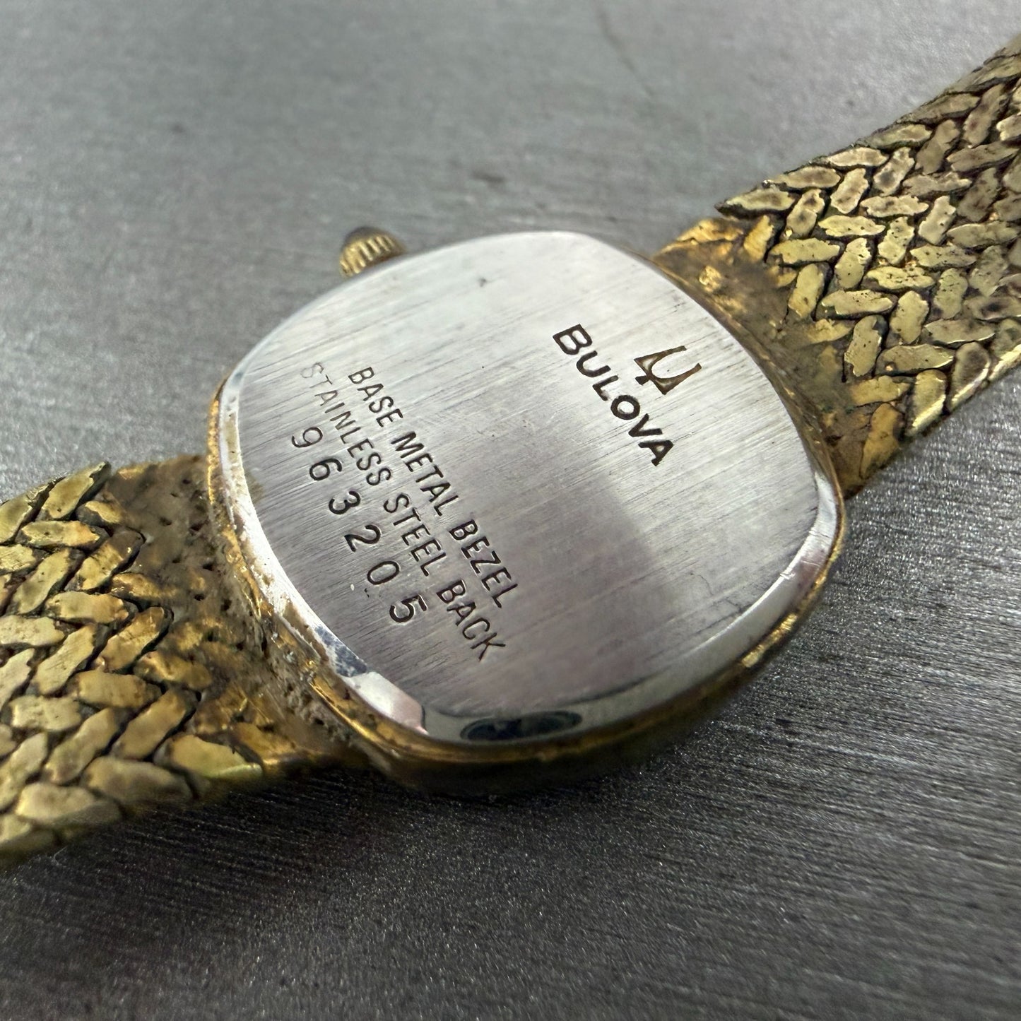 Bulova Watch Women 22mm Champagne Dial Gold Tone Square 9202004 New Battery VTG9