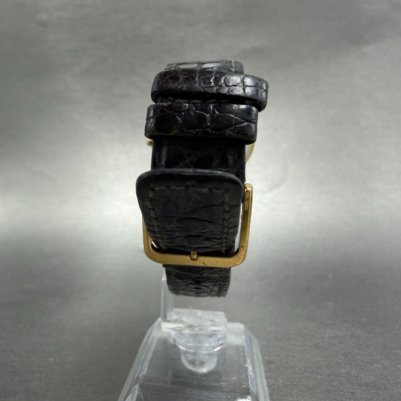 Seiko Lassale Watch Men 32mm Black Dial Gold Tone Round 5A54-2000 New Battery7