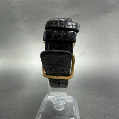 Seiko Lassale Watch Men 32mm Black Dial Gold Tone Round 5A54-2000 New Battery7
