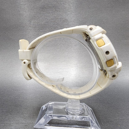 Casio BabyG Watch Women 43mm White Dial White Case Round BLX100 New Battery B!8