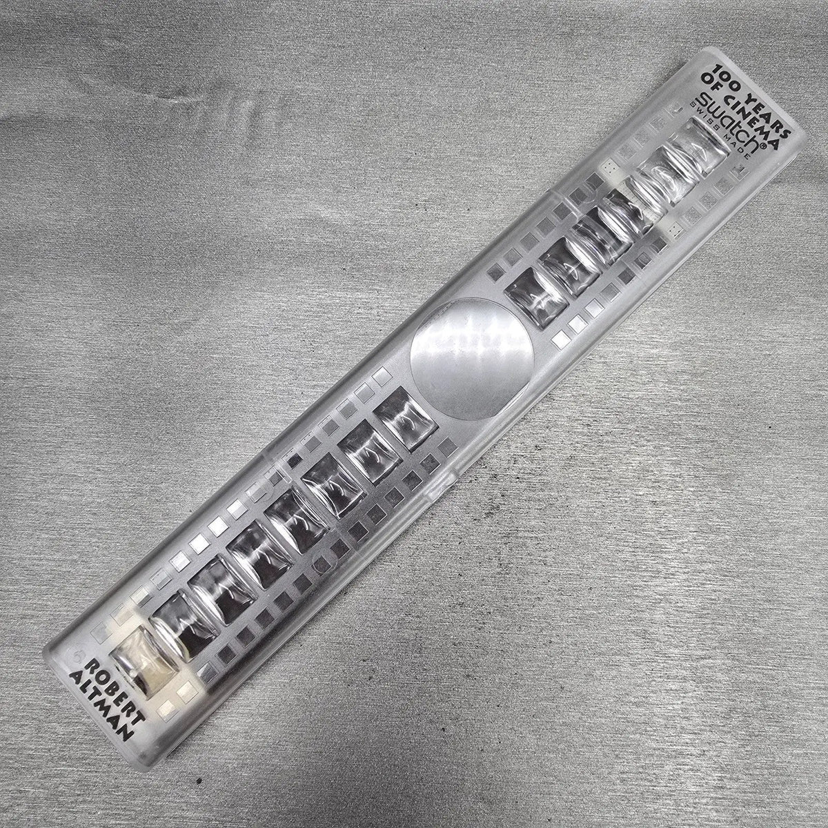 Swatch Time to Reflect Watch Men 34mm Silver Dial Clear Case GZ143 New Batt NOS017