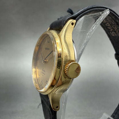 Seiko Socie Watch Women 26mm Champagne Dial Gold Tone Manual Round 11-8220 Runs2