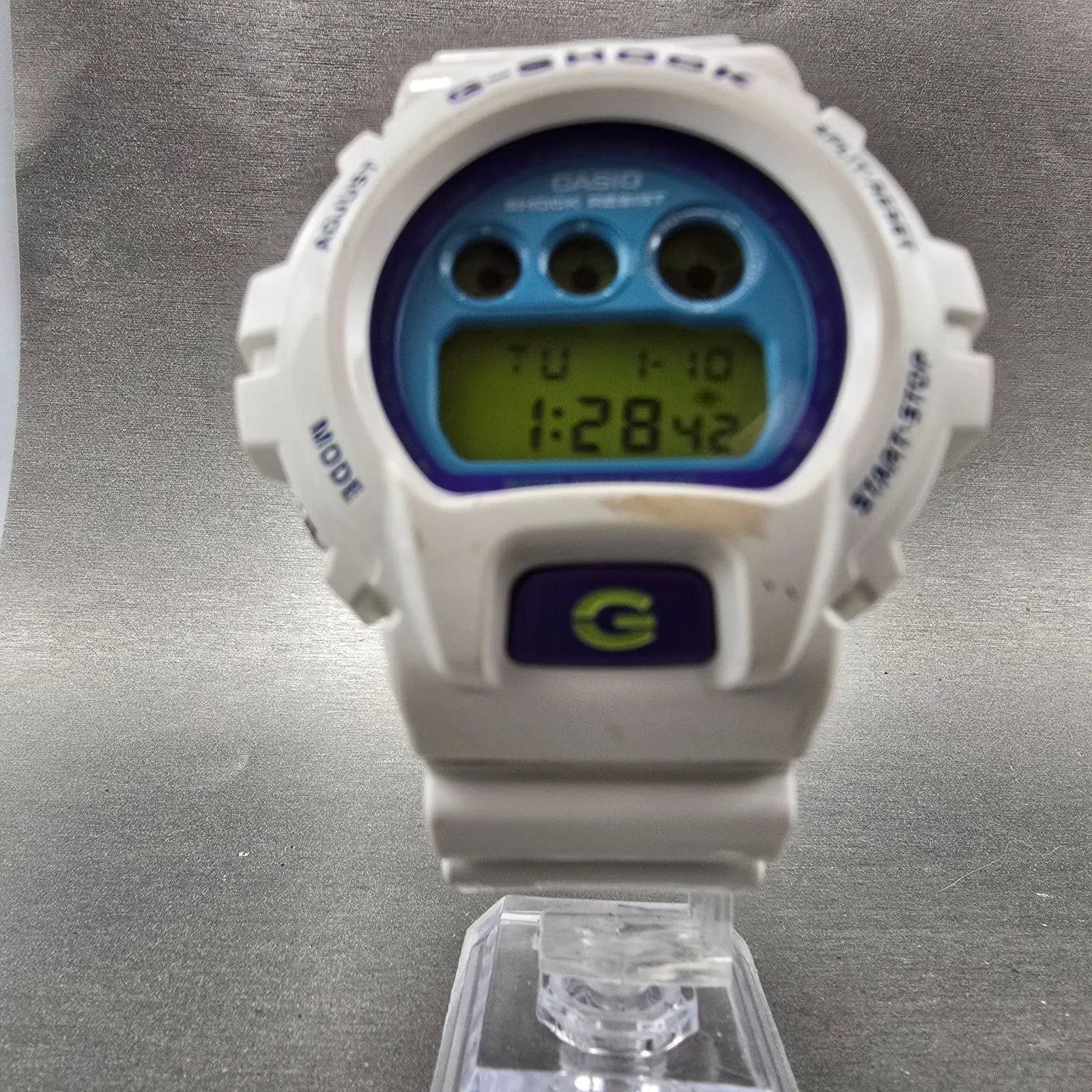 Casio G-Shock DW-6900CS Watch Men 51mm White Blue Alarm Chronograph New Battery5