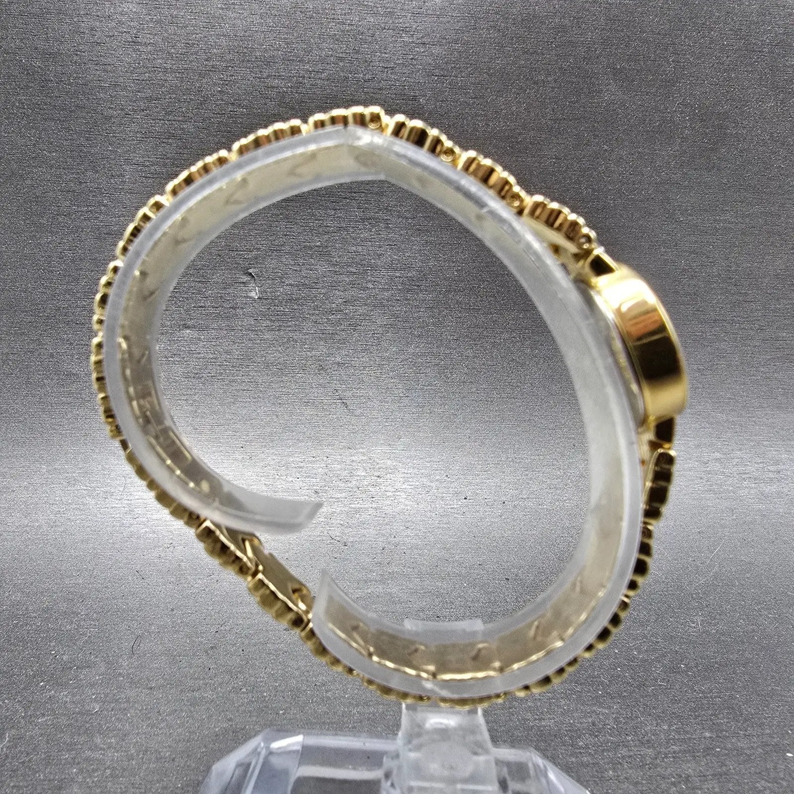 Elgin Watch Women 19mm MOP Dial Gold Tone Round EL764-017 New Battery8