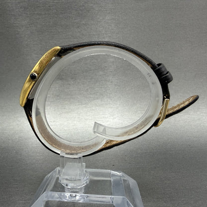 Seiko Watch Women 25mm White Dial Gold Tone Tonneau 4n00-6451 New Battery ABC6