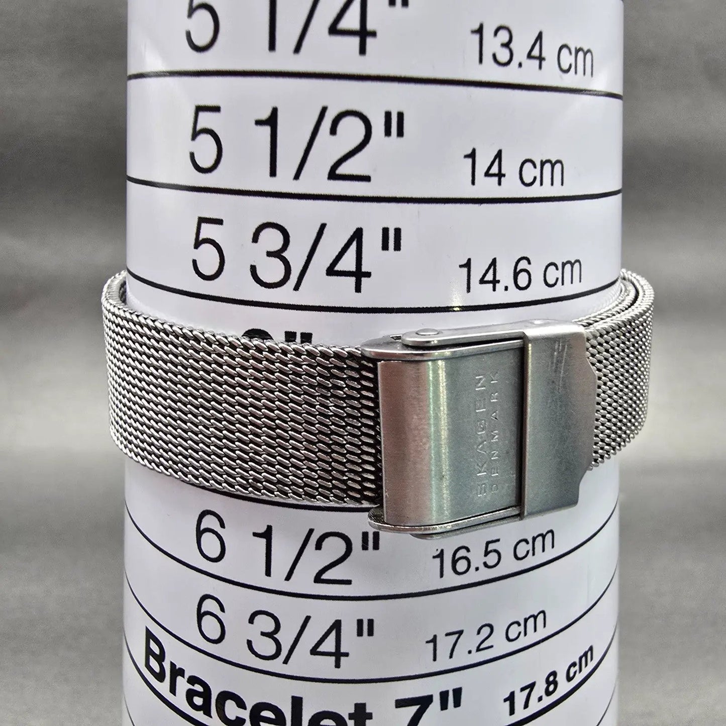 Skagen Watch Women 26mm White Dial Silver Tone Round 107SSSBD Mesh Band New Batt9