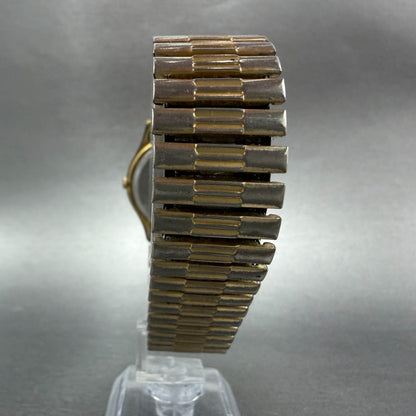 Pulsar Watch Men 34mm Champagne Dial Gold Tone Daydate Round V533-7a30 New Batt7