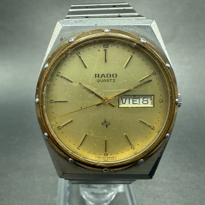 Rado Watch Men 33mm Champagne Dial Two Tone Daydate Round 114.3241.2 New Battery0