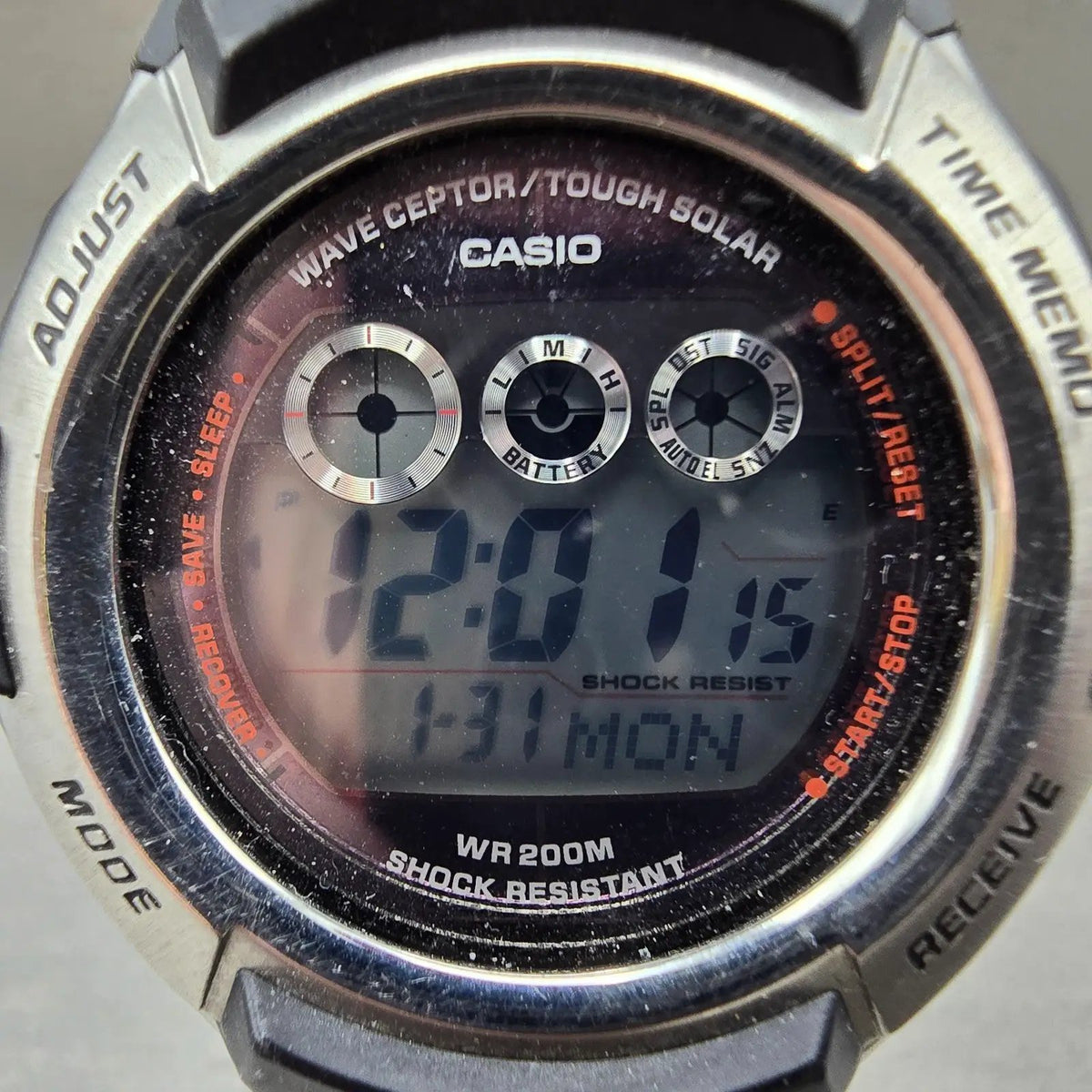Casio G-Shock GW-500A Watch Men 47mm Digital Black Tone Alarm Chrono Solar READ!1