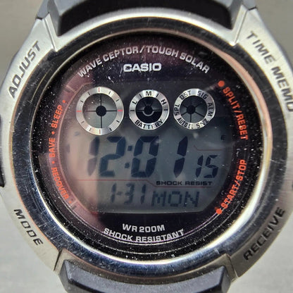 Casio G-Shock GW-500A Watch Men 47mm Digital Black Tone Alarm Chrono Solar READ!1