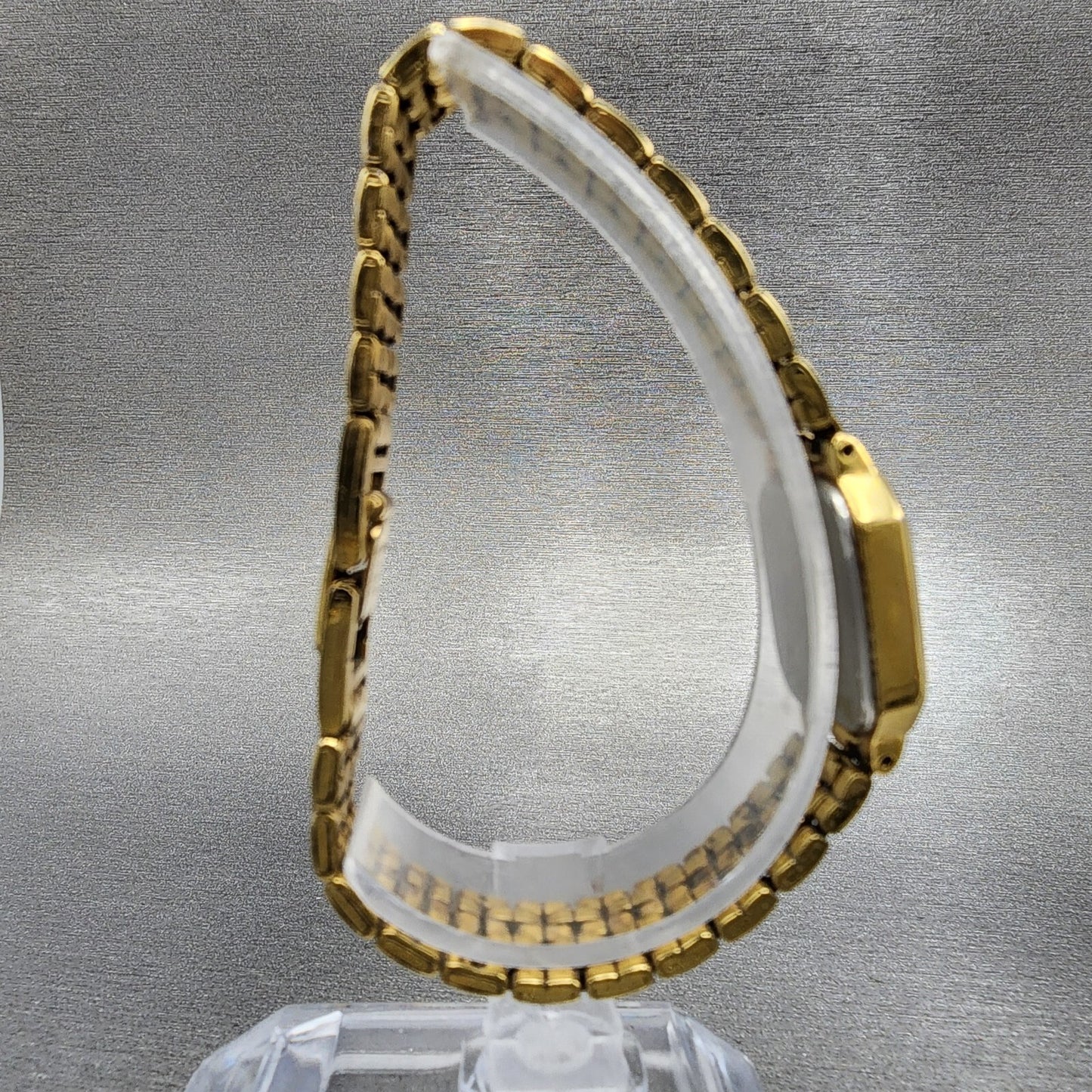 VTG Seiko Watch Women 17mm Black Dial Gold Tone Octagon V4005608 New Battery A17