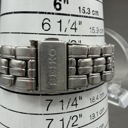 Seiko Dolce Watch Women 31mm White Dial Silver Tone Round 5e316000 New Battery10