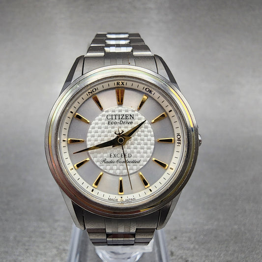 Citizen EcoDrive Exceed Watch Women 27mm White Dial Titanium H331T011403 Runs0