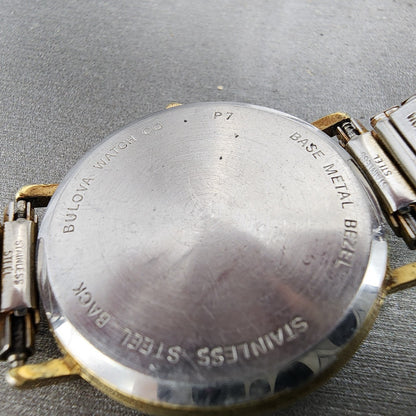 Bulova Watch Women 31mm Gold Dial Gold Tone Round 92P19 New Battery VTG9