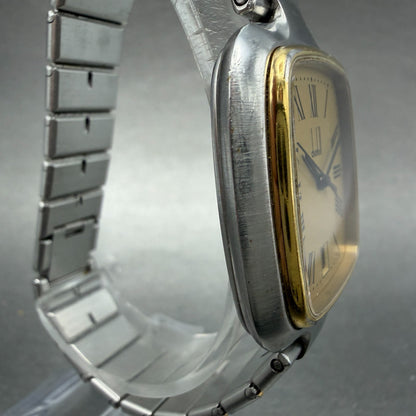 Dunhill Millennium Watch Men 31mm Gold Dial Two Tone Date Rectangle New Battery3