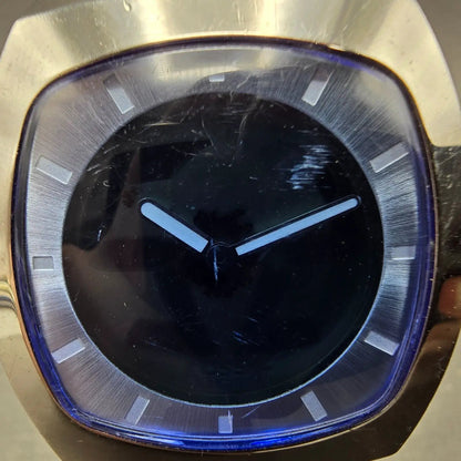 Fossil Big Tic Watch Men 37mm Blue Dial Silver Tone Rectangle JR-7903 NewBattery1