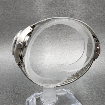 Seiko Automatic Watch Women 24mm Blue Dial Silver Tone Daydate 2706-0110 Runs