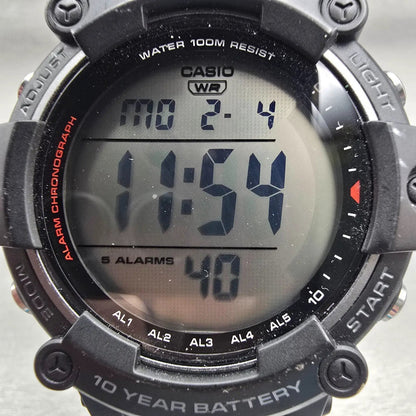 Casio Illuminator AE-1500WH Watch Men 51mm Black Alarm Chrono Backlight New Batt1