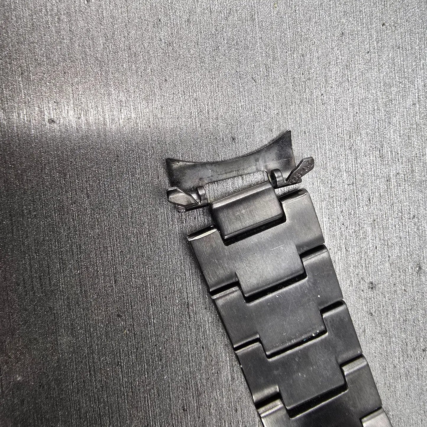 Seiko Bracelet 20mm Black & Gold Tone For 6A32-00B0 Tri Folding 3363 GI Steel10