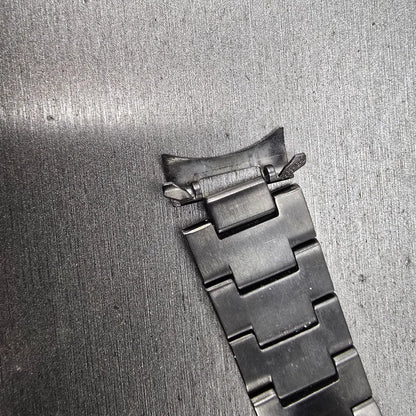 Seiko Bracelet 20mm Black & Gold Tone For 6A32-00B0 Tri Folding 3363 GI Steel10