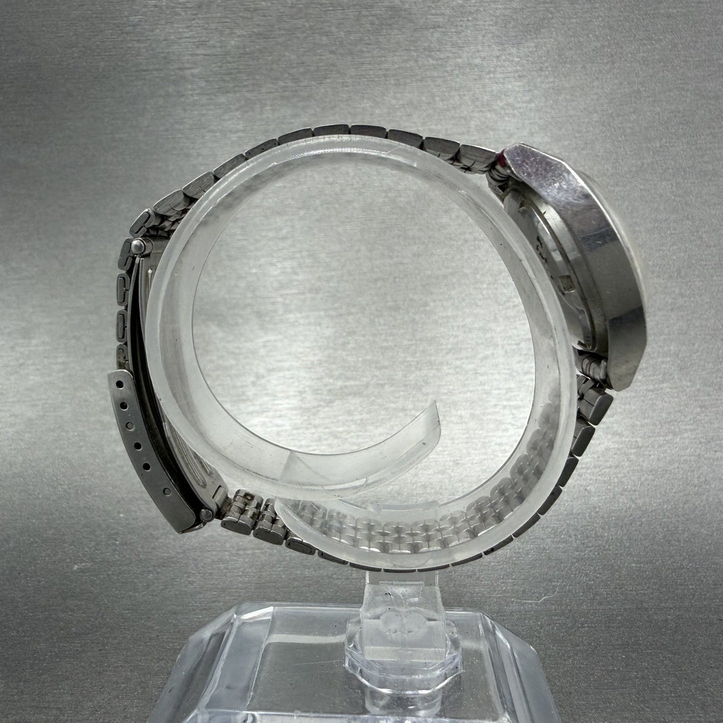 Seiko 5 Automatic Watch Women 25mm Silver Dial Steel Daydate 2906-0140 PARTS9