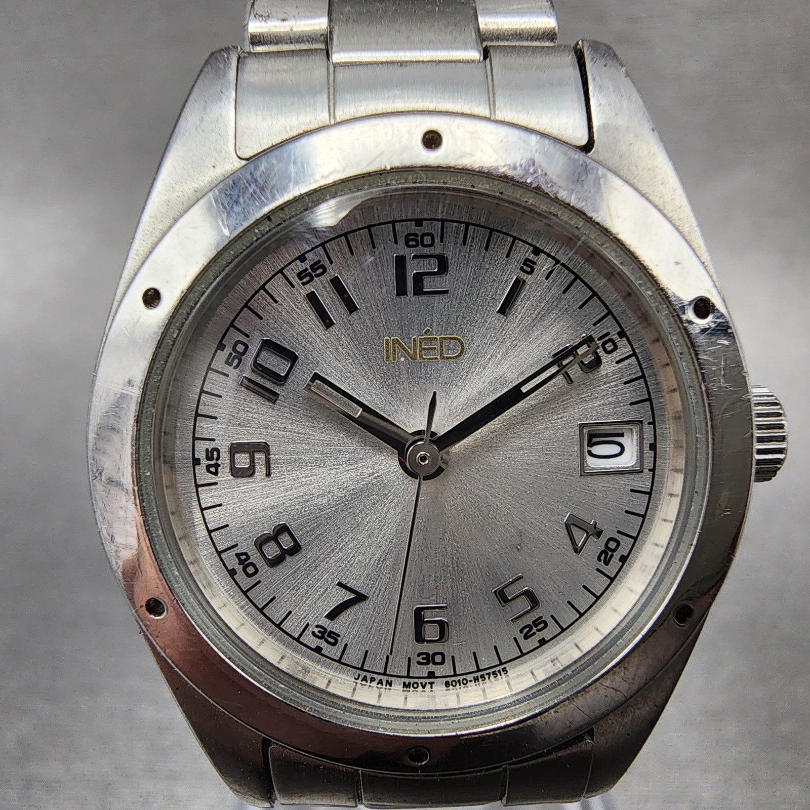 Citizen INED Watch Women 26mm Silver Dial Silver Tone Date Round New Battery1
