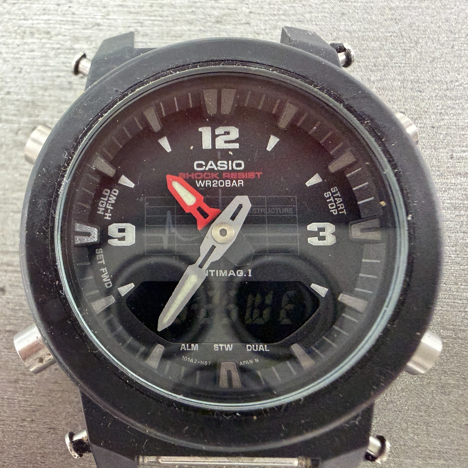 Casio G-Shock G-100 Watch Men 39mm Black Dial Black Tone Analog Digital New Bat1