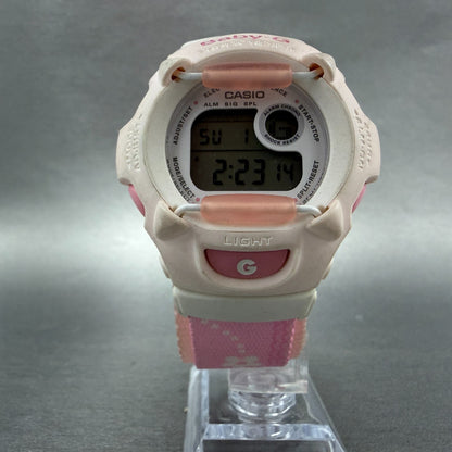 Casio Baby-G Watch Women 42mm Digital White Pink Alarm Chrono BG-530 New Battery5