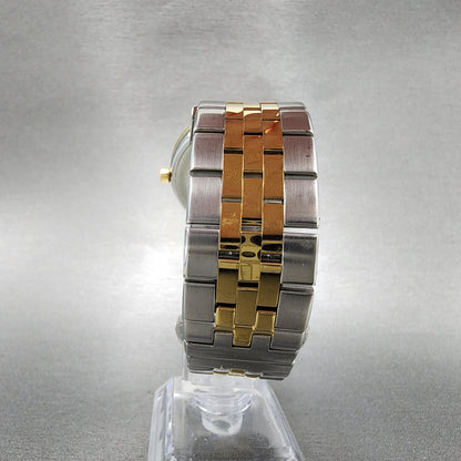 Movado Museum Watch Men 40mm Black Dial Two Tone Diamond Markers Round 06072027