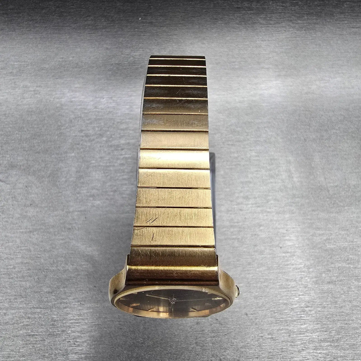 Seiko Watch Men 32mm Brown Dial Gold Tone Round 5Y31-8000 New Battery Vintage4