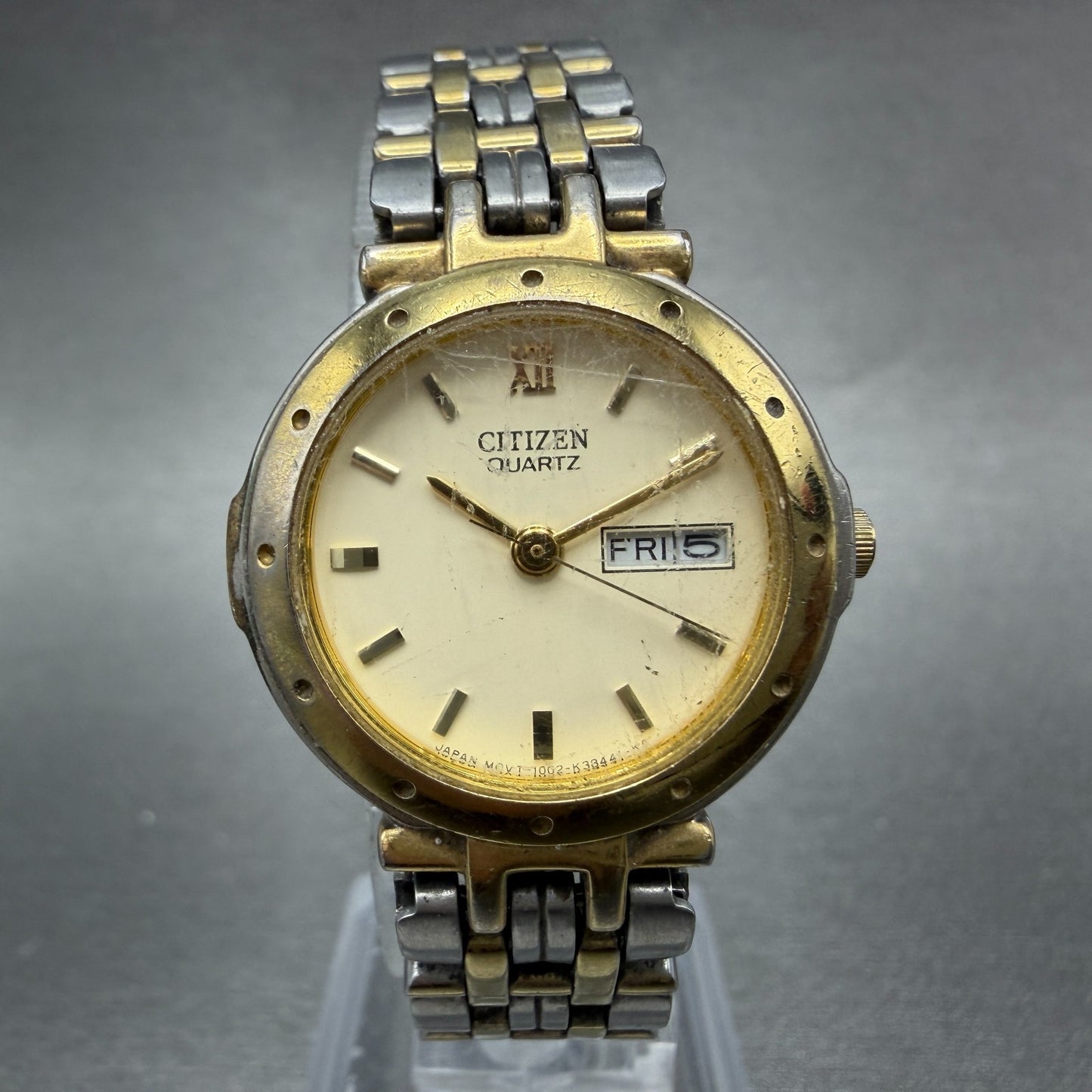 Citizen Watch Women 25mm Cream Dial Two Tone Daydate 1002-K12070 New Battery0